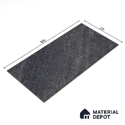 Stone Look Wall & Floor Tile TL 06659 C Mystone Nero 4 ft x 2 ft Full Body Vitrified Matte Finish - 9 mm | 4 Random Design | Suitable For Living Room, Bedroom, Bathroom (Sample)