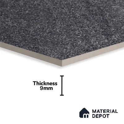 Stone Look Wall & Floor Tile TL 06659 C Mystone Nero 4 ft x 2 ft Full Body Vitrified Matte Finish - 9 mm | 4 Random Design | Suitable For Living Room, Bedroom, Bathroom (Sample)