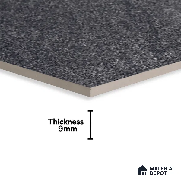 Stone Look Wall & Floor Tile TL 06659 C Mystone Nero 4 ft x 2 ft Full Body Vitrified Matte Finish - 9 mm | 4 Random Design | Suitable For Living Room, Bedroom, Bathroom (Sample)