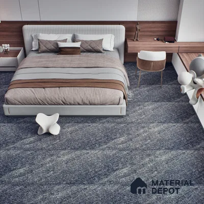 Stone Look Wall & Floor Tile TL 06659 C Mystone Nero 4 ft x 2 ft Full Body Vitrified Matte Finish - 9 mm | 4 Random Design | Suitable For Living Room, Bedroom, Bathroom (Sample)