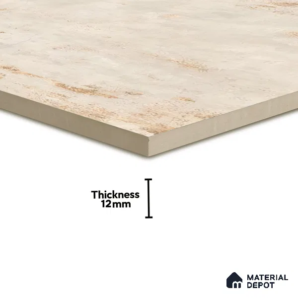 Stone Tile TL 04802 B Rustique Elegance Cream Brown 16 x 16 inch Vitrified Matte Finish - 12 mm | Suitable for Parking, Terrace, Balcony, Courtyard | Heavy Duty Digital Anti Skid Parking Floor | Pattern Alignment May Vary | 2-3 mm Spacer is Mandatory (Sample)