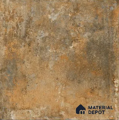 Stone Tile TL 04802 C Rustique Elegance Rustic Brown 16 x 16 inch Vitrified Matte Finish - 12 mm | Suitable for Parking, Terrace, Balcony, Courtyard | Heavy Duty Digital Anti Skid Parking Floor | Pattern Alignment May Vary | 2-3 mm Spacer is Mandatory