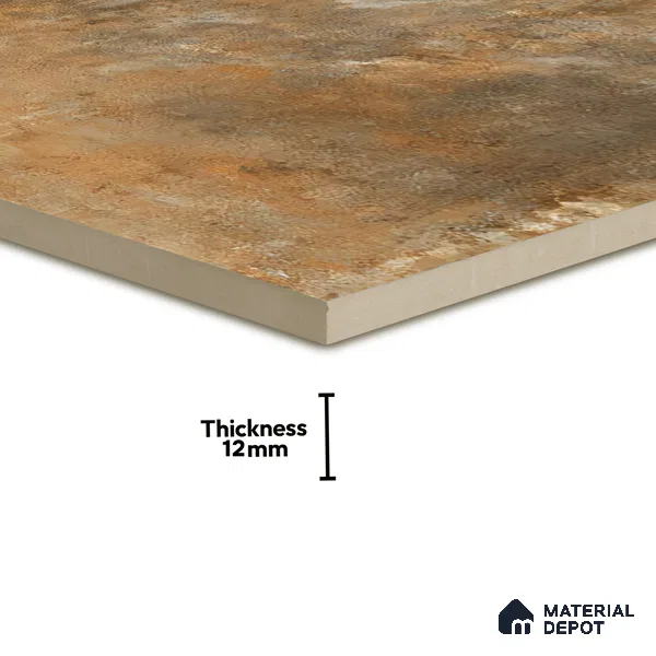 Stone Tile TL 04802 C Rustique Elegance Rustic Brown 16 x 16 inch Vitrified Matte Finish - 12 mm | Suitable for Parking, Terrace, Balcony, Courtyard | Heavy Duty Digital Anti Skid Parking Floor | Pattern Alignment May Vary | 2-3 mm Spacer is Mandatory