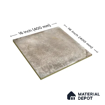Stone Tile TL 04802 Rustique Elegance Metallic Brown 16 x 16 inch Vitrified Matte Finish - 12 mm | Suitable for Parking, Terrace, Balcony, Courtyard | Heavy Duty Digital Anti Skid Parking Floor | Pattern Alignment May Vary | 2-3 mm Spacer is Mandatory (Sample)
