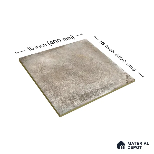 Stone Tile TL 04802 Rustique Elegance Metallic Brown 16 x 16 inch Vitrified Matte Finish - 12 mm | Suitable for Parking, Terrace, Balcony, Courtyard | Heavy Duty Digital Anti Skid Parking Floor | Pattern Alignment May Vary | 2-3 mm Spacer is Mandatory (Sample)
