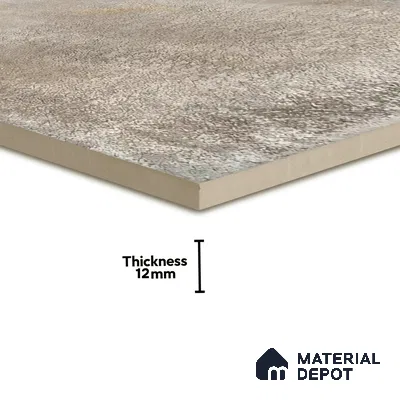 Stone Tile TL 04802 Rustique Elegance Metallic Brown 16 x 16 inch Vitrified Matte Finish - 12 mm | Suitable for Parking, Terrace, Balcony, Courtyard | Heavy Duty Digital Anti Skid Parking Floor | Pattern Alignment May Vary | 2-3 mm Spacer is Mandatory (Sample)