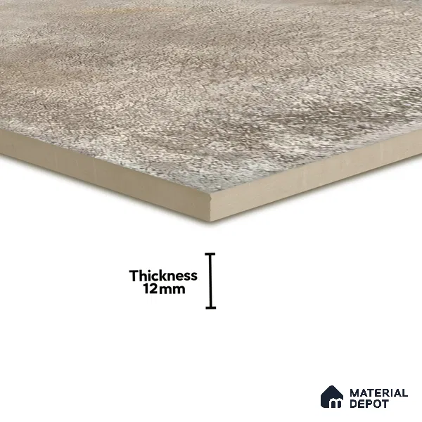 Stone Tile TL 04802 Rustique Elegance Metallic Brown 16 x 16 inch Vitrified Matte Finish - 12 mm | Suitable for Parking, Terrace, Balcony, Courtyard | Heavy Duty Digital Anti Skid Parking Floor | Pattern Alignment May Vary | 2-3 mm Spacer is Mandatory (Sample)
