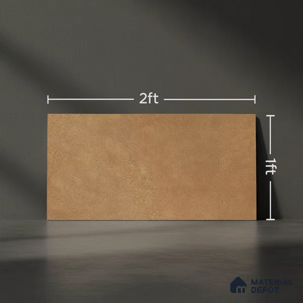 Cement Floor Tile TL 06023 AA Spectra Earth 2 ft x 11.8 Inch Vitrified Matte Slate Punch Finish - 12 mm | 6 Random Design | Suitable For Bathroom, Balcony, Courtyard