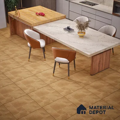 Cement Floor Tile TL 06023 AB Spectra Earth 11.8 inch x11.8 inch Vitrified Matte Slate Punch Finish - 12 mm | 24 Random Design | Suitable For Bathroom, Balcony, Courtyard