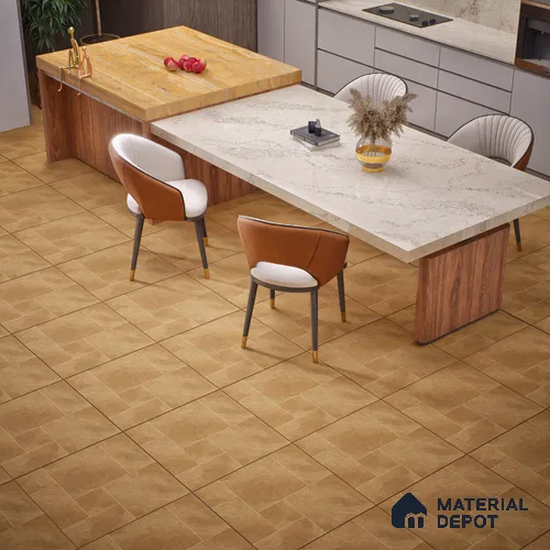 Cement Floor Tile TL 06023 AB Spectra Earth 11.8 inch x11.8 inch Vitrified Matte Slate Punch Finish - 12 mm | 24 Random Design | Suitable For Bathroom, Balcony, Courtyard