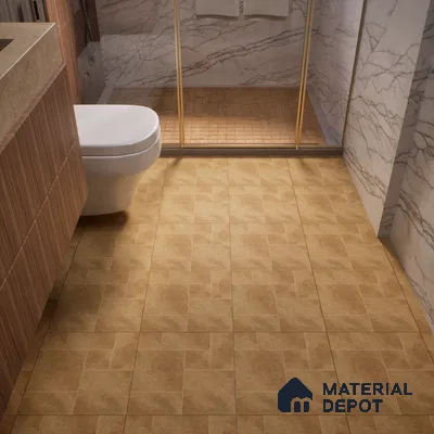 Cement Floor Tile TL 06023 AB Spectra Earth 11.8 inch x11.8 inch Vitrified Matte Slate Punch Finish - 12 mm | 24 Random Design | Suitable For Bathroom, Balcony, Courtyard