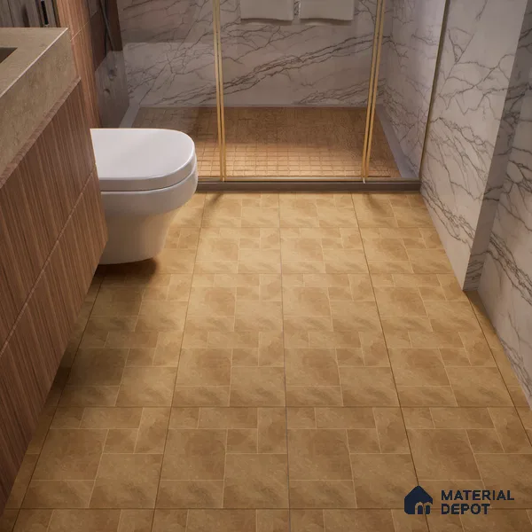 Cement Floor Tile TL 06023 AB Spectra Earth 11.8 inch x11.8 inch Vitrified Matte Slate Punch Finish - 12 mm | 24 Random Design | Suitable For Bathroom, Balcony, Courtyard