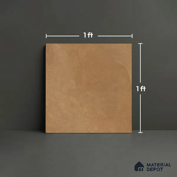 Cement Floor Tile TL 06023 AB Spectra Earth 11.8 inch x11.8 inch Vitrified Matte Slate Punch Finish - 12 mm | 24 Random Design | Suitable For Bathroom, Balcony, Courtyard