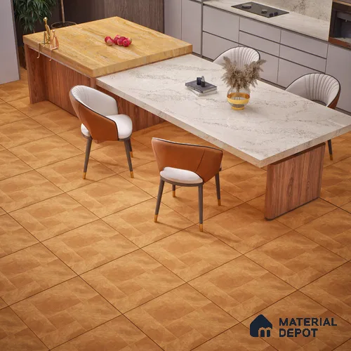 Cement Floor Tile TL 06023 AD Spectra Cotto 11.8 inch x11.8 inch Vitrified Matte Slate Punch Finish - 12 mm | 24 Random Design | Suitable For Bathroom, Balcony, Courtyard