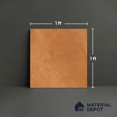 Cement Floor Tile TL 06023 AD Spectra Cotto 11.8 inch x11.8 inch Vitrified Matte Slate Punch Finish - 12 mm | 24 Random Design | Suitable For Bathroom, Balcony, Courtyard