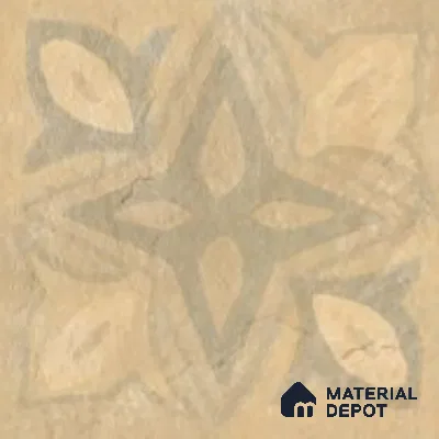 Stone Floor Tile TL 06023 AE Natural Stone Decor 11.8 inch x11.8 inch Vitrified Matte Slate Punch Finish - 12 mm | 48 Random Design | Suitable For Bathroom, Balcony, Courtyard