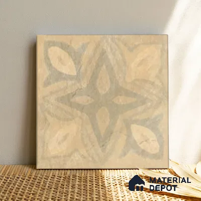 Stone Floor Tile TL 06023 AE Natural Stone Decor 11.8 inch x11.8 inch Vitrified Matte Slate Punch Finish - 12 mm | 48 Random Design | Suitable For Bathroom, Balcony, Courtyard