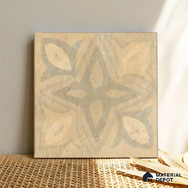 Stone Floor Tile TL 06023 AE Natural Stone Decor 11.8 inch x11.8 inch Vitrified Matte Slate Punch Finish - 12 mm | 48 Random Design | Suitable For Bathroom, Balcony, Courtyard