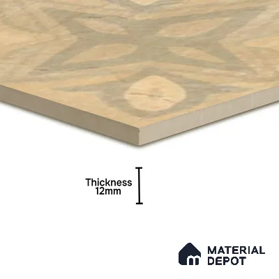 Stone Floor Tile TL 06023 AE Natural Stone Decor 11.8 inch x11.8 inch Vitrified Matte Slate Punch Finish - 12 mm | 48 Random Design | Suitable For Bathroom, Balcony, Courtyard