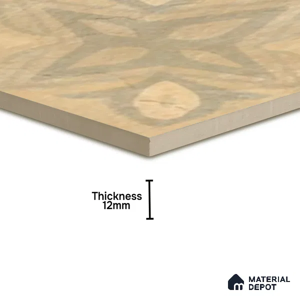 Stone Floor Tile TL 06023 AE Natural Stone Decor 11.8 inch x11.8 inch Vitrified Matte Slate Punch Finish - 12 mm | 48 Random Design | Suitable For Bathroom, Balcony, Courtyard