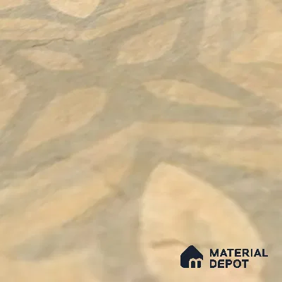 Stone Floor Tile TL 06023 AE Natural Stone Decor 11.8 inch x11.8 inch Vitrified Matte Slate Punch Finish - 12 mm | 48 Random Design | Suitable For Bathroom, Balcony, Courtyard