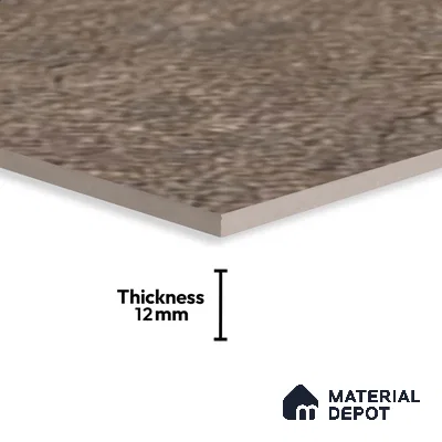 Stone Floor Tile TL 06023 AH Evoque Brown 11.8 inch x11.8 inch Anti Skid Tiles Vitrified Matte Slate Punch Finish - 12 mm | 16 Random Design  Ideal For Parking, Outdoor, Balcony
