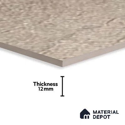 Stone Floor Tile TL 06023 AK Evoque Natural 11.8 inch x11.8 inch Anti Skid Tiles Vitrified Matte Slate Punch Finish - 12 mm | 16 Random Design | Ideal For Parking, Outdoor, Balcony
