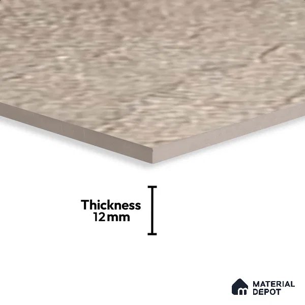 Stone Floor Tile TL 06023 AK Evoque Natural 11.8 inch x11.8 inch Anti Skid Tiles Vitrified Matte Slate Punch Finish - 12 mm | 16 Random Design | Ideal For Parking, Outdoor, Balcony