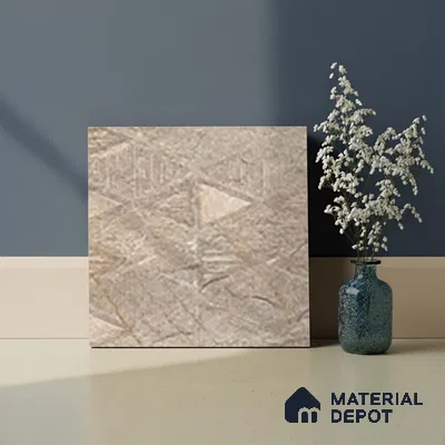 Stone Floor Tile TL 06023 AL Evoque Natural Decor 11.8 inch x11.8 inch Anti Skid Tiles Vitrified Matte Slate Punch Finish - 12 mm | 16 Random Design  Ideal For Parking, Outdoor, Balcony