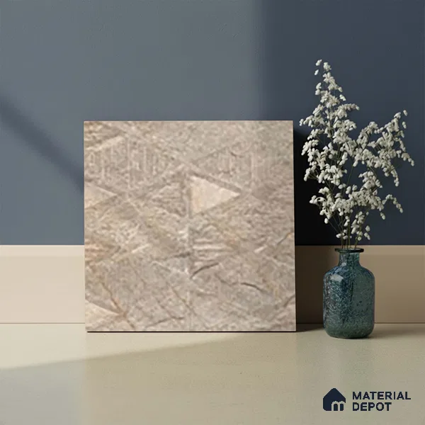 Stone Floor Tile TL 06023 AL Evoque Natural Decor 11.8 inch x11.8 inch Anti Skid Tiles Vitrified Matte Slate Punch Finish - 12 mm | 16 Random Design  Ideal For Parking, Outdoor, Balcony