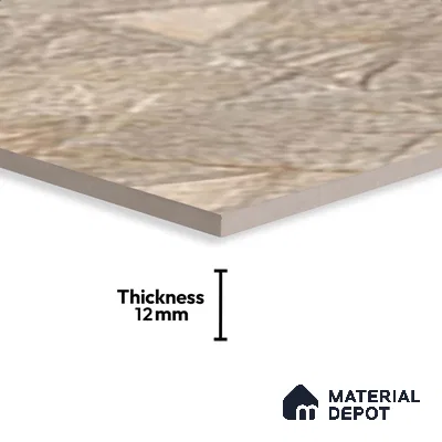 Stone Floor Tile TL 06023 AL Evoque Natural Decor 11.8 inch x11.8 inch Anti Skid Tiles Vitrified Matte Slate Punch Finish - 12 mm | 16 Random Design  Ideal For Parking, Outdoor, Balcony