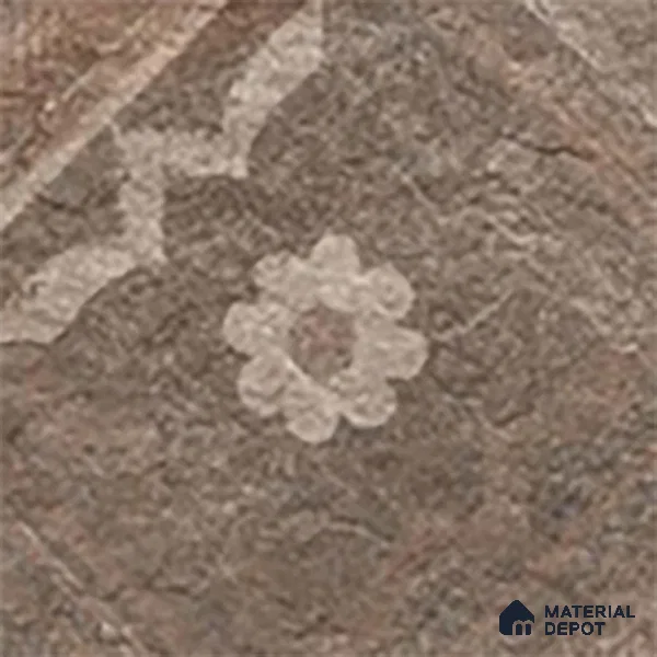 Stone Floor Tile TL 06023 AM Evoque Brown Decor 11.8 inch x11.8 inch Anti Skid Tiles Vitrified Matte Slate Punch Finish - 12 mm | 16 Random Design  Ideal For Parking, Outdoor, Balcony