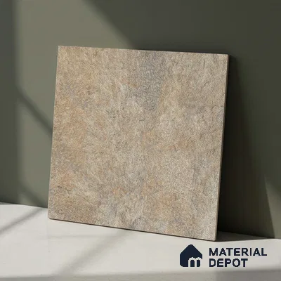 Stone Floor Tile TL 06023 B Forest Olive 2 ft x 2 ft Matte Finish Anti Skid Vitrified Tile - 12 mm | 6 Random Design | Suitable for Balcony, Terrace & Coutyard