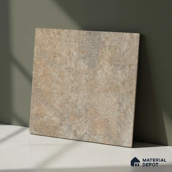 Stone Floor Tile TL 06023 B Forest Olive 2 ft x 2 ft Matte Finish Anti Skid Vitrified Tile - 12 mm | 6 Random Design | Suitable for Balcony, Terrace & Coutyard