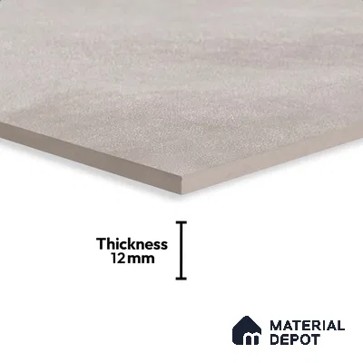 Cement Floor Tile TL 06023 E Spectra Grey 2 ft x 2 ft Vitrified Matte Slate Punch Finish - 12 mm | 6 Random Design | Ideal For Living Room, Bathroom, Restaurants (Sample)