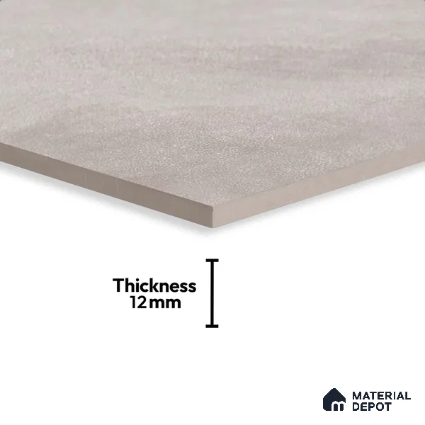 Cement Floor Tile TL 06023 E Spectra Grey 2 ft x 2 ft Vitrified Matte Slate Punch Finish - 12 mm | 6 Random Design | Ideal For Living Room, Bathroom, Restaurants (Sample)