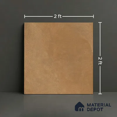 Cement Floor Tile TL 06023 G Spectra Earth 2 ft x 2 ft Vitrified Matte Slate Punch Finish - 12 mm | 6 Random Design | Ideal For Living Room, Bathroom, Restaurants (Sample)