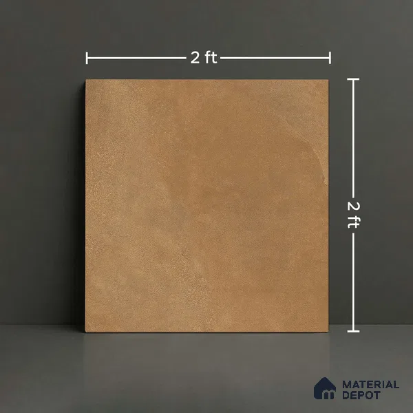 Cement Floor Tile TL 06023 G Spectra Earth 2 ft x 2 ft Vitrified Matte Slate Punch Finish - 12 mm | 6 Random Design | Ideal For Living Room, Bathroom, Restaurants (Sample)