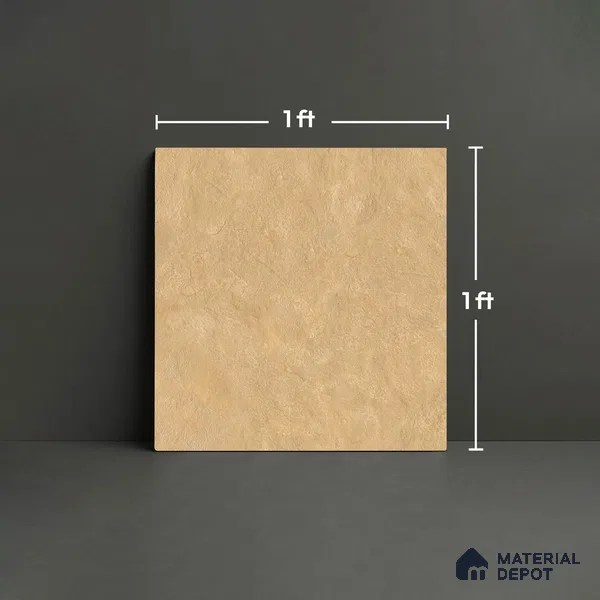 Stone Floor Tile TL 06023 R Natural Stone 11.8 inch x11.8 inch Vitrified Matte Slate Punch Finish - 12 mm | 140 Random Design | Suitable For Bathroom, Balcony, Courtyard