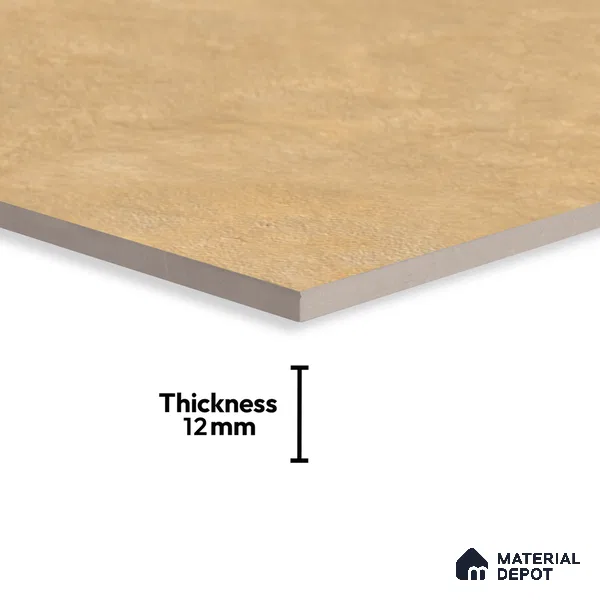 Stone Floor Tile TL 06023 R Natural Stone 11.8 inch x11.8 inch Vitrified Matte Slate Punch Finish - 12 mm | 140 Random Design | Suitable For Bathroom, Balcony, Courtyard