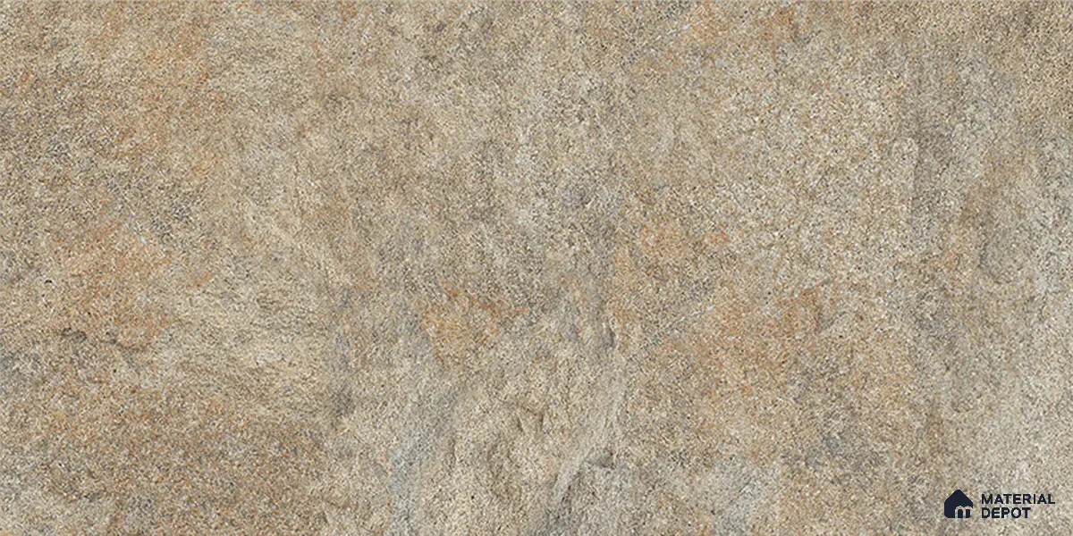 Stone Floor Tile TL 06023 S Forest Olive 2 ft x 11.8 Inch Vitrified Matte Slate Punch Finish - 12 mm | 12 Random Design | Ideal For Living Room, Bathroom, Restaurants