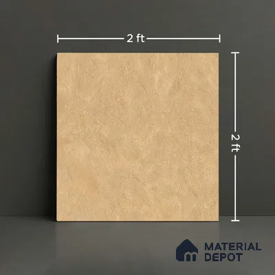 Stone Floor Tile TL 06023 Natural Stone 2 ft x 2 ft Vitrified Matte Slate Punch Finish - 12 mm | 35 Random Design | Ideal For Living Room, Bathroom, Restaurants (Sample)
