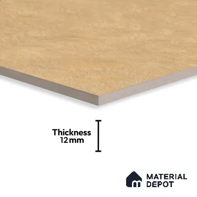 Stone Floor Tile TL 06023 Natural Stone 2 ft x 2 ft Vitrified Matte Slate Punch Finish - 12 mm | 35 Random Design | Ideal For Living Room, Bathroom, Restaurants (Sample)