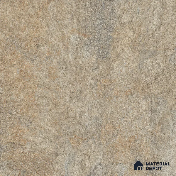 Stone Floor Tile TL 06023 T Forest Olive 11.8 inch x11.8 inch Vitrified Matte Slate Punch Finish - 12 mm | 24 Random Design | Suitable For Bathroom, Balcony, Courtyard