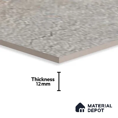 Stone Floor Tile TL 06023 U Evoque Gris 2 ft x 11.8 Inch Anti Skid Tiles Vitrified Matte Slate Punch Finish - 12 mm | 8 Random Design  Ideal For Parking, Outdoor, Balcony