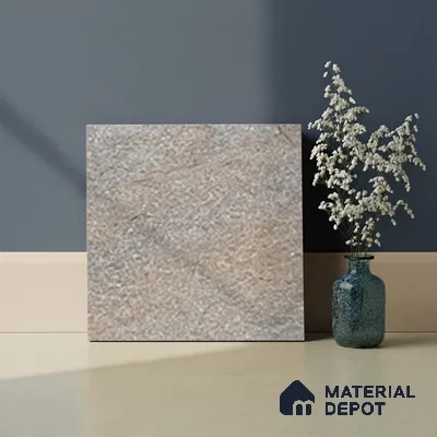 Stone Floor Tile TL 06023 V Evoque Gris 11.8 inch x11.8 inch Anti Skid Tiles Vitrified Matte Slate Punch Finish - 12 mm | 16 Random Design  Ideal For Parking, Outdoor, Balcony