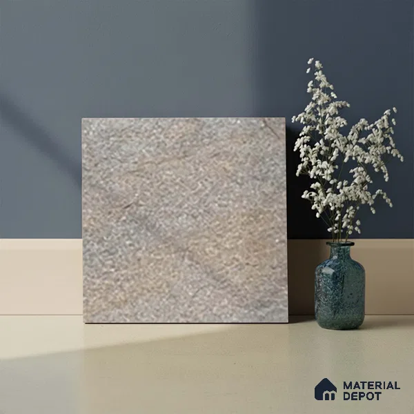 Stone Floor Tile TL 06023 V Evoque Gris 11.8 inch x11.8 inch Anti Skid Tiles Vitrified Matte Slate Punch Finish - 12 mm | 16 Random Design Ideal For Parking, Outdoor, Balcony