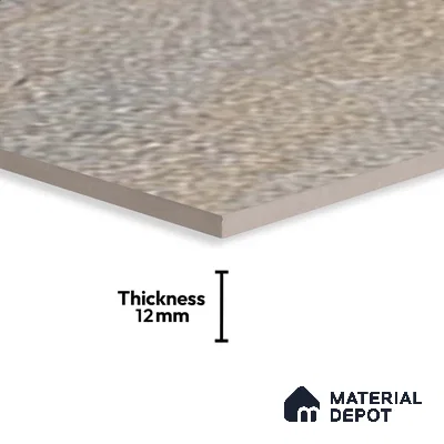 Stone Floor Tile TL 06023 V Evoque Gris 11.8 inch x11.8 inch Anti Skid Tiles Vitrified Matte Slate Punch Finish - 12 mm | 16 Random Design  Ideal For Parking, Outdoor, Balcony