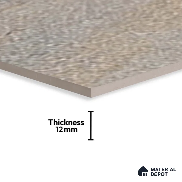 Stone Floor Tile TL 06023 V Evoque Gris 11.8 inch x11.8 inch Anti Skid Tiles Vitrified Matte Slate Punch Finish - 12 mm | 16 Random Design Ideal For Parking, Outdoor, Balcony