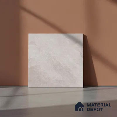 Cement Floor Tile TL 06023 X Spectra Grey 11.8 inch x11.8 inch Vitrified Matte Slate Punch Finish - 12 mm | 24 Random Design | Suitable For Bathroom, Balcony, Courtyard